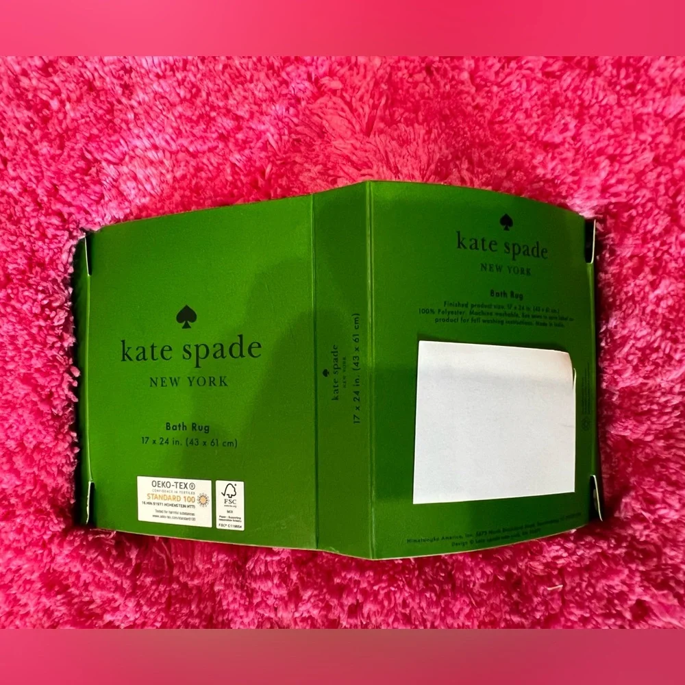 NWT Kate Spade 17x24 Bubblegum Pink Bath Rug